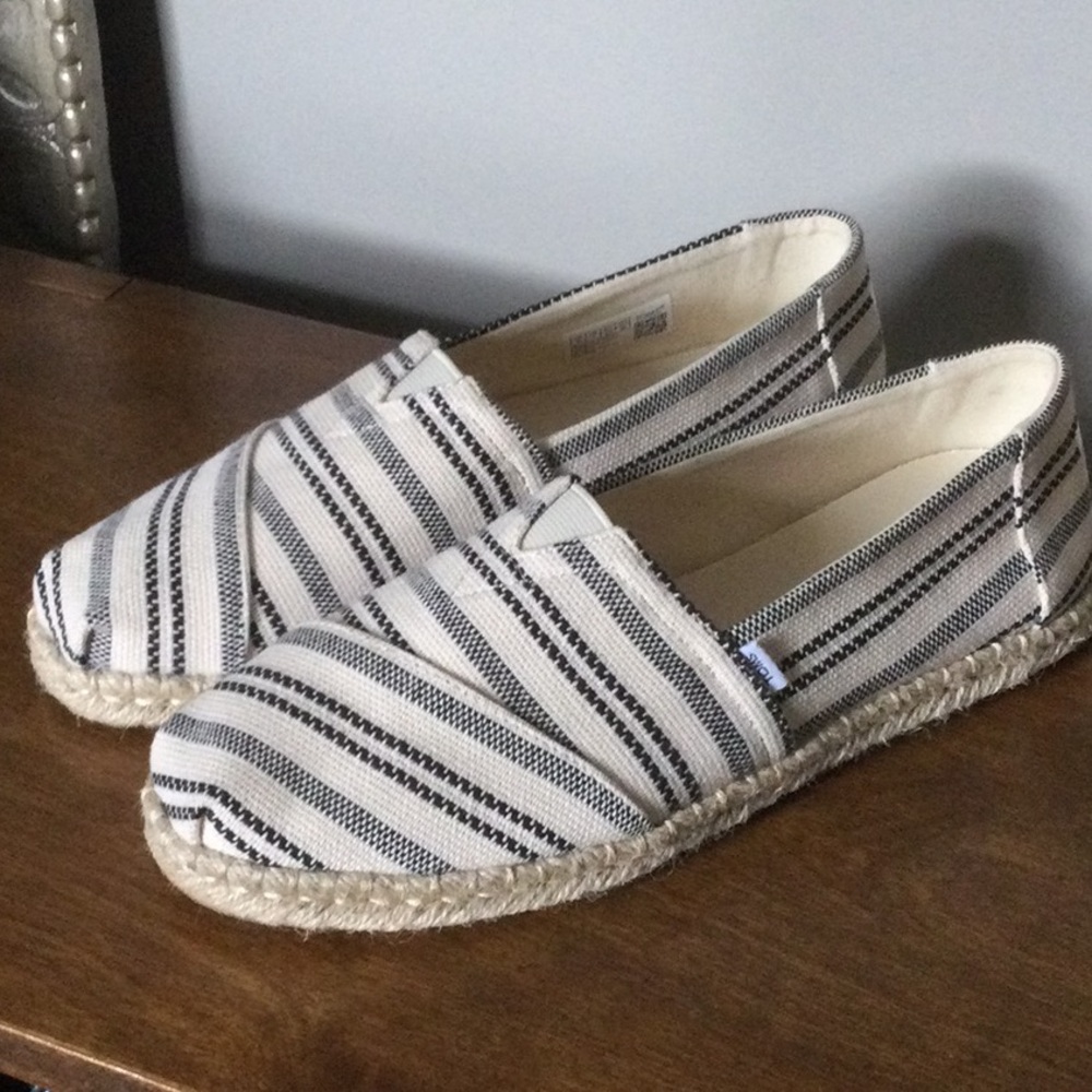 Striped Espadrille Flats